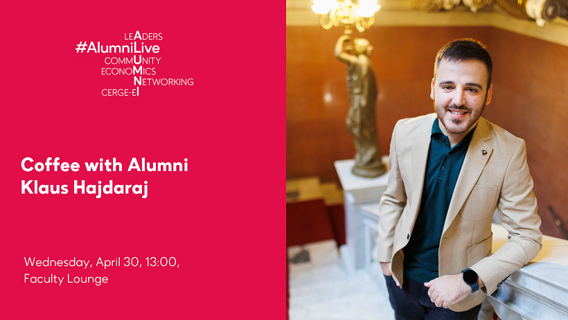 Coffee with alumni Klaus Hajdaraj